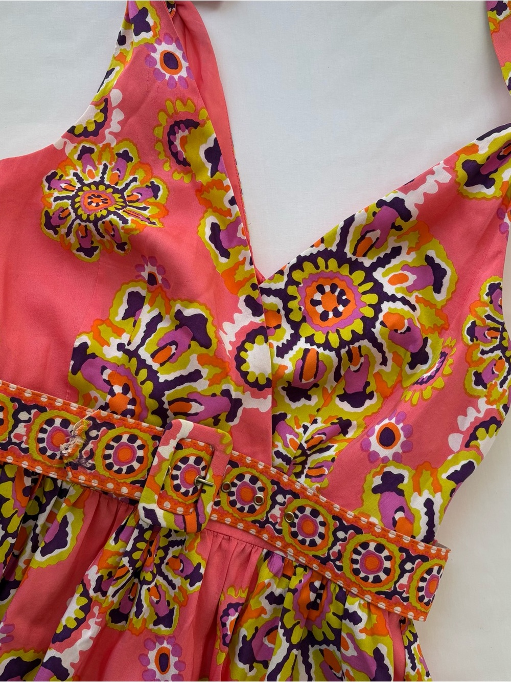 Trina Turk Sleeveless Floral Silk Dress Size 6